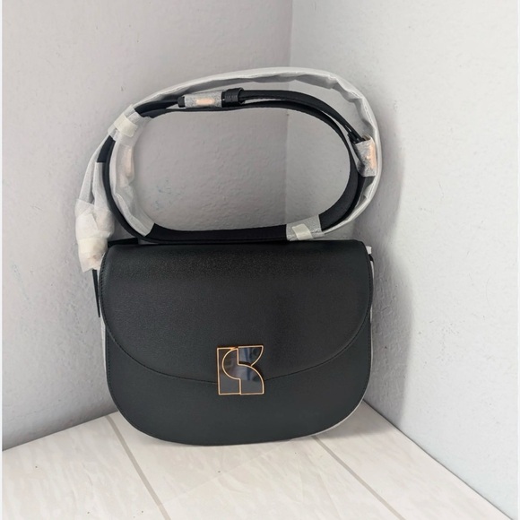 Kate Spade Black Shoulder Bag with Gold Accent